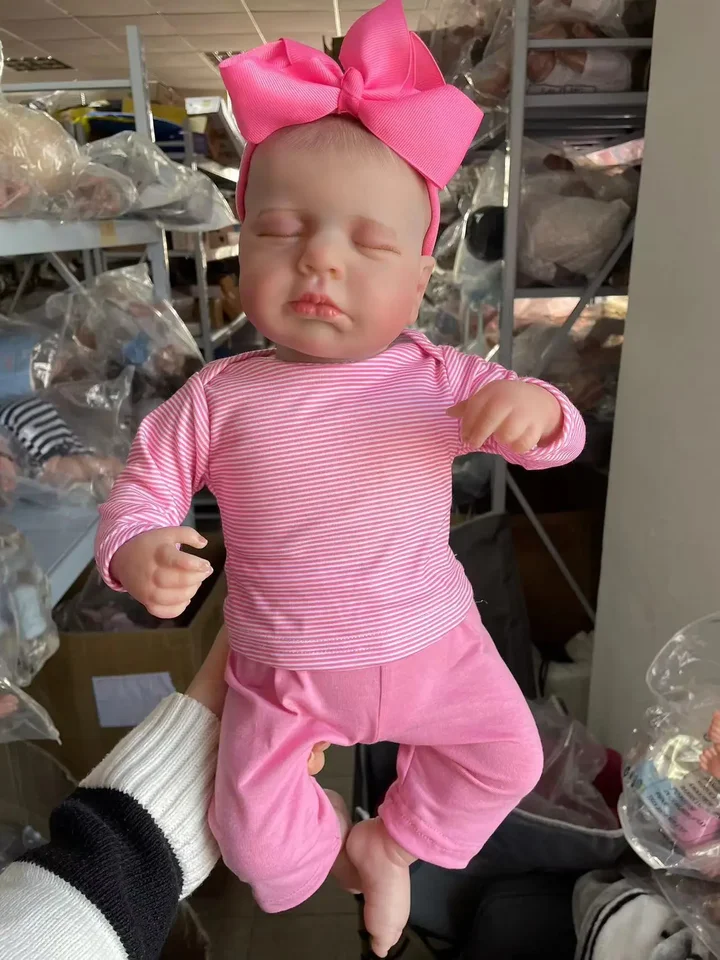 48 cm novorodenecké dievčatko Dolll Loulou Soft Cuddly Body Laree 3D koža s viditeľnými žilami