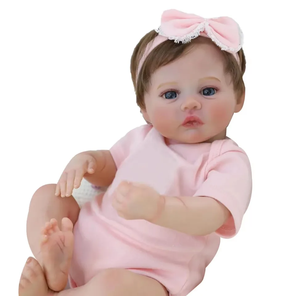 48 cm Reborn Baby Doll Meadow Soft Mäkké telo ručne vyrábané životné novorodence detské ruky detaily maľované koža Viditeľné žily Muñeca Bebe Reborn