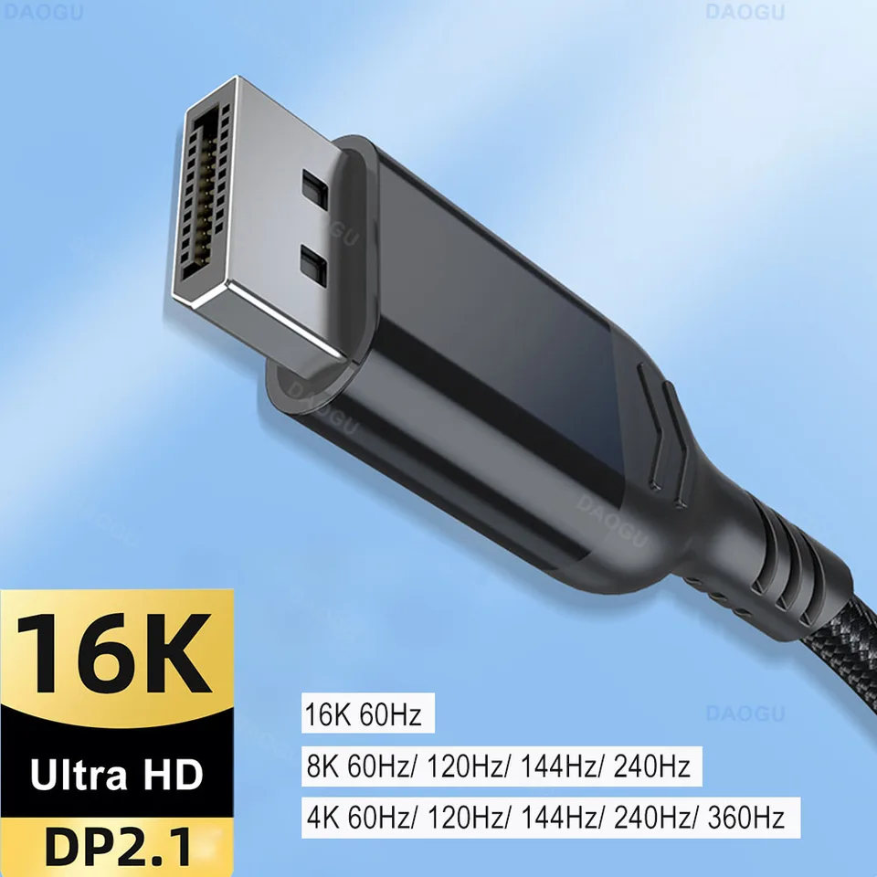 48 Gbps DP2.1 DP kábel 16K 60Hz DisplayPort Cable 8K 240Hz 4K 144Hz 3M 2M 1,5 m zobrazovací kábel pre herný projektor notebooku