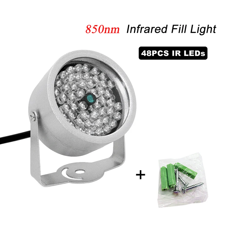 48 LED Illuminátor 850 NM Infračervené infračervené LED svetlo LED Night Vision FLEPT LIGHT pre CCTV Camera Monitor pomocné svetlo