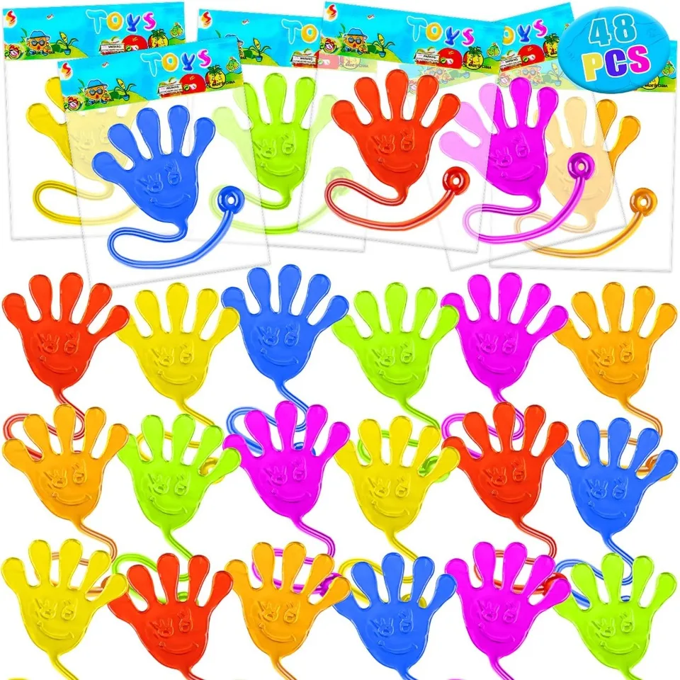 48 počítačov Zábavné elastické lepivé ruky Kids narodeninové oslavy Karneval Veľkonočné výmenné darčeky Darčekové balenie plnené pokladne boxy hračky Ceny Ceny