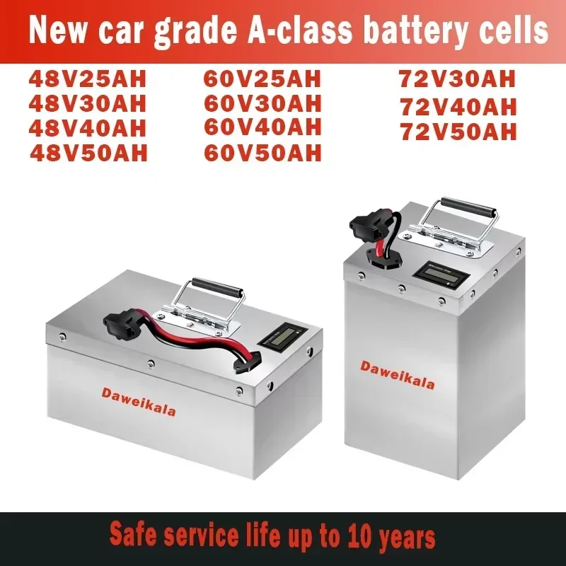 48 V Elektrické vozidlo lítium batérie 60V72V40A 60AH80AH TRUSKYLE LITHIME FOFOSFATOVÉ BATÍR