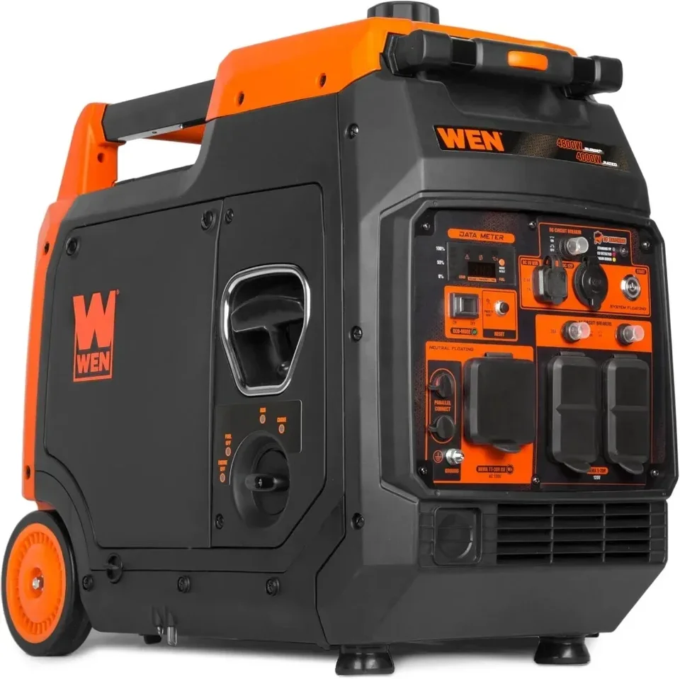 4800-watt prenosný generátor meniča, elektrický štart, RV pripravený, tichý a ľahký s vypnutím paliva a strážny ps