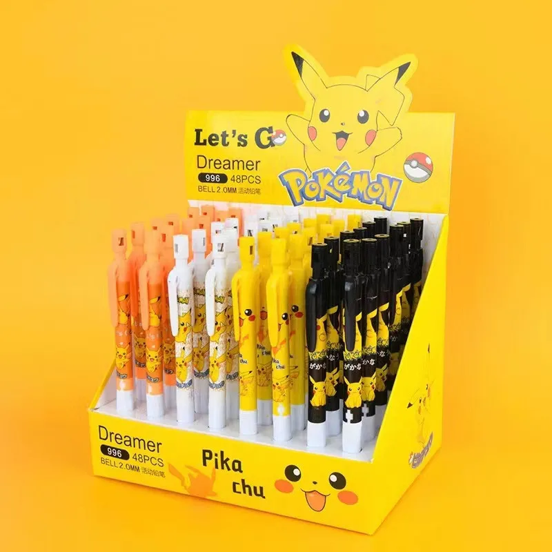 48ks/šarža Pokémon Pikachu ceruzka Sada zvierat 2.0 hrubá jadro automatická ceruzka Študentské papiere Školské potreby Detské darčeky
