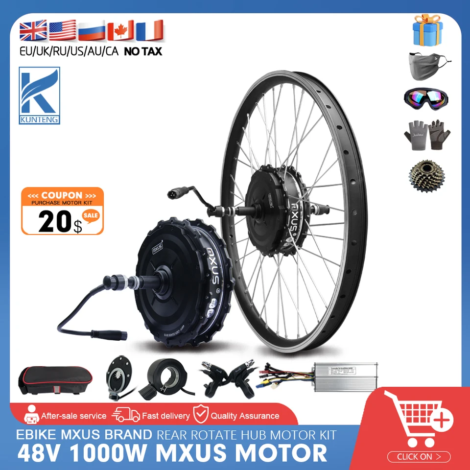 48V 1000 W MXUS EBIKE Motor Sit Electric Bicykel 20-29 700 ° C palec bezstránkového rozbaľovacieho rozbaľovacieho kolesa s LCD displejom