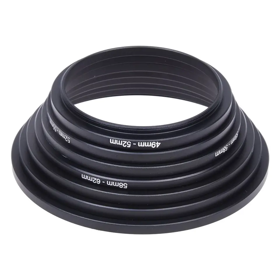 49 mm 52 mm 55 mm 58 mm 62 mm 67 mm 72 mm 77 mm kovový šošovkový šošovkový filter Krokpovanie
