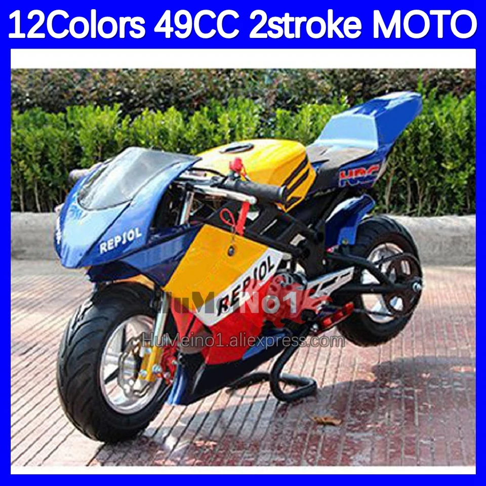 49cc 50 ccc 2 zdvih benzínového motocykla Racing Moto Dirt Bike Motorický cyklus motor Motor Motor Motor Motor pre dospelých detí