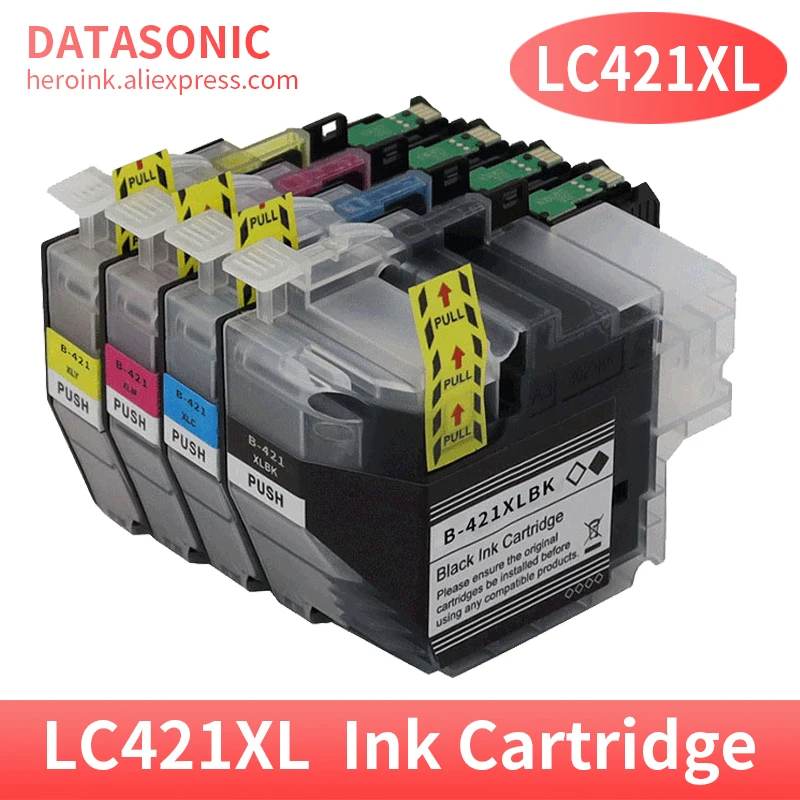 4Color Kompatibilná atramentová kazeta pre brata LC421 LC421XL DCP-J1050DW DCP-J1140DW MFC-J1010DW Tlačová atramentová kazeta tlačiarne