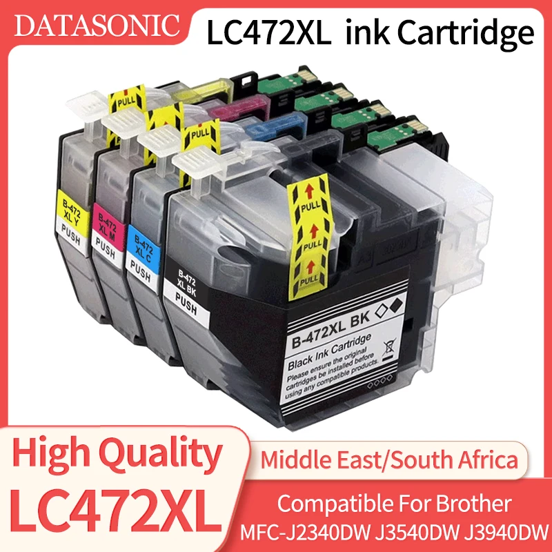 4Color LC472 LC472XL Atramentová kazeta kompatibilná pre brata MFC-J2340DW MFC-J3540DW MFC-J3940DW Tlačová atramentová farba atramentu