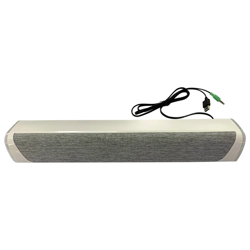 4D počítačový reproduktorový bar stereofónny zvukový subwoofer Bluetooth reproduktor pre MacBook notebook pre notebook počítač Player (biely)