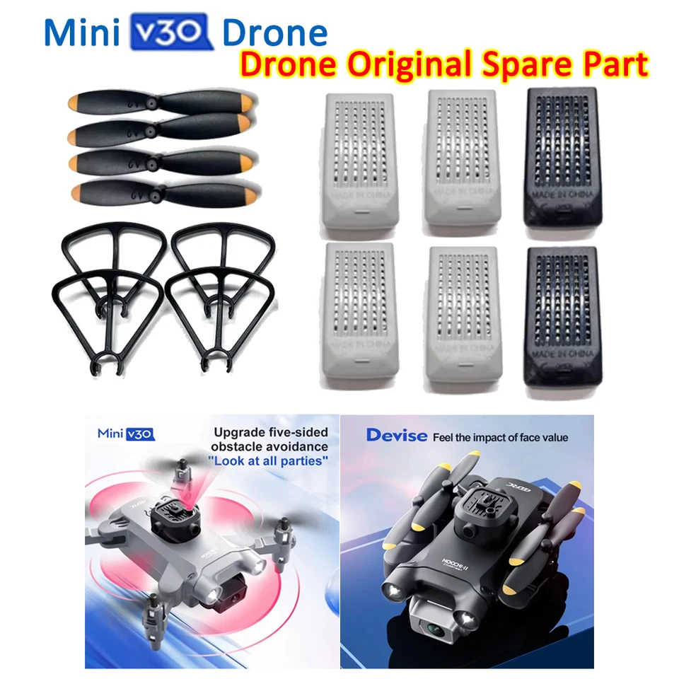 4DRC V30 MINI DRONE DRONOVÉ PREVÁDZKY Vyhýbanie sa Quadcoptérom KVOJOMNÉ PRÁCA V30 Porpeller REPS / BLADE GUARD / BATTERICKÉ PRÍSLUŠENIE
