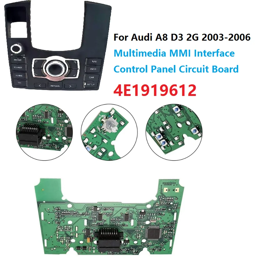 4E1919612 pre Audi A8 S8 D3 2G 2003-2006 Radio Multimedia MMI Interface Crming Board Ovládací panel MMI