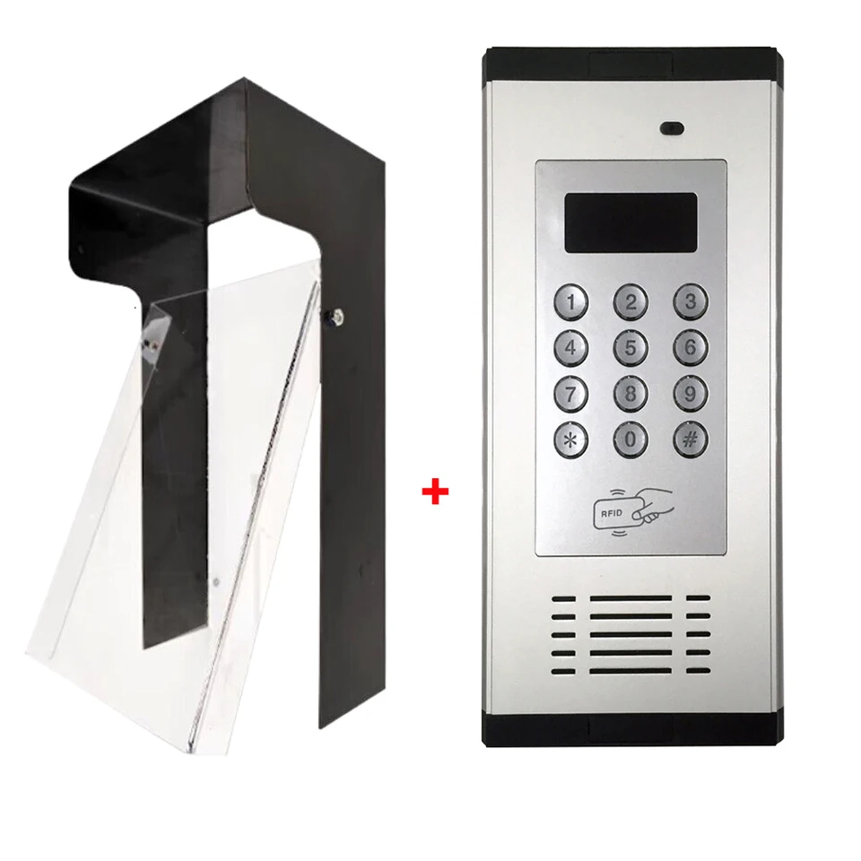 4G GSM Access Control Apartment Intercom s krytom kapucne pomocou telefónu RFID Card a Rainproof Hood Home Factory Secure System K6