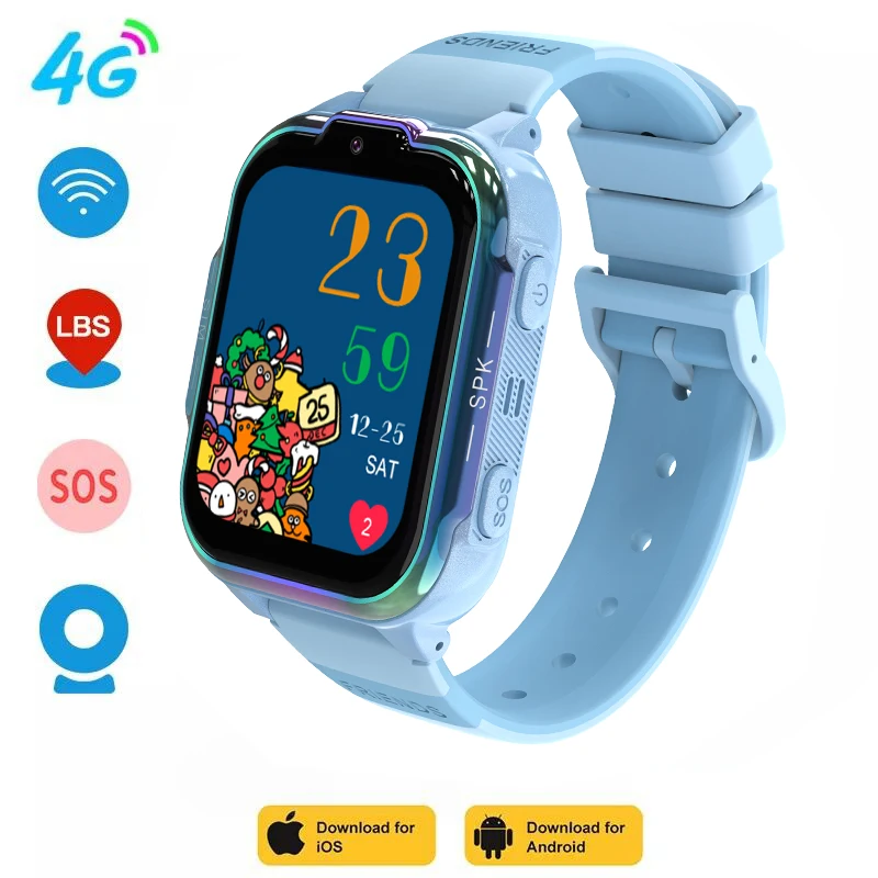 4G Kids Smart Phone Sledujte fotoaparát Videohovor 700 mAh batérie GPS Wi -Fi umiestnenie SOS Call Back Monitor Smart Watch Darček pre deti