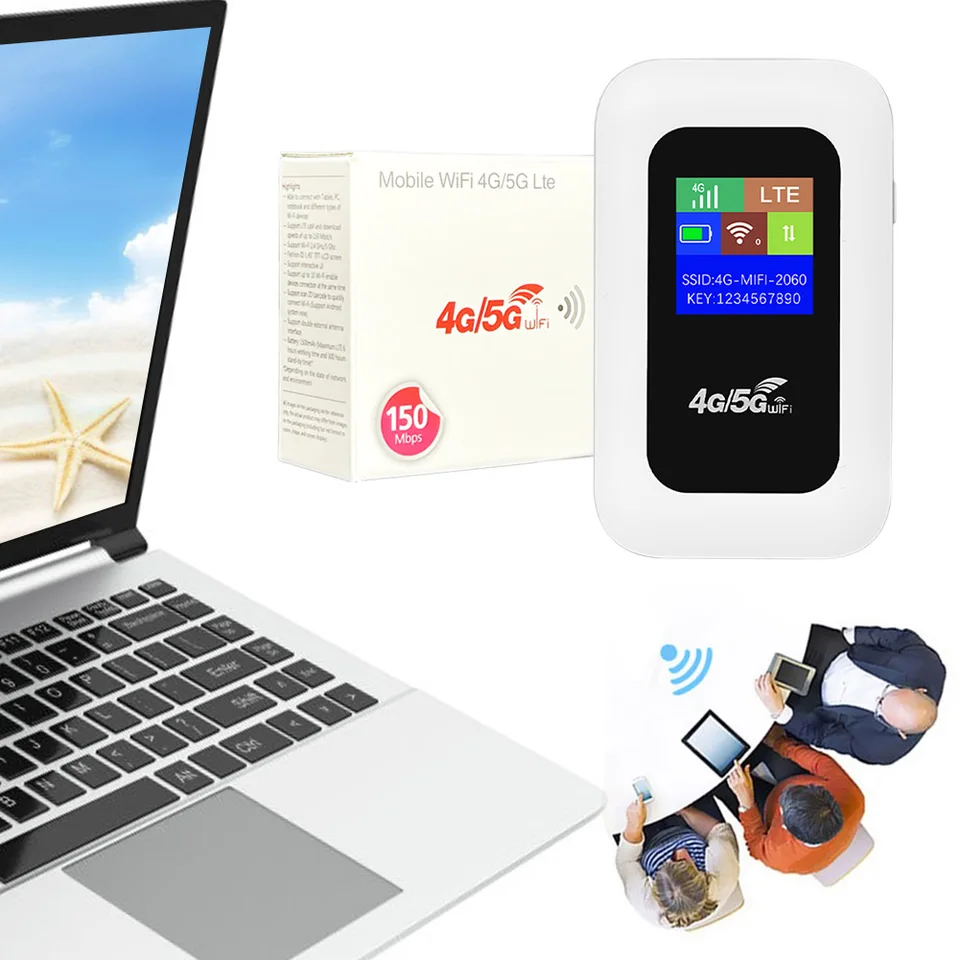 4G LTE Mobile WiFi Router s slotom SIM karty 150 Mbps vrecko WiFi Hotspot 2100MAH