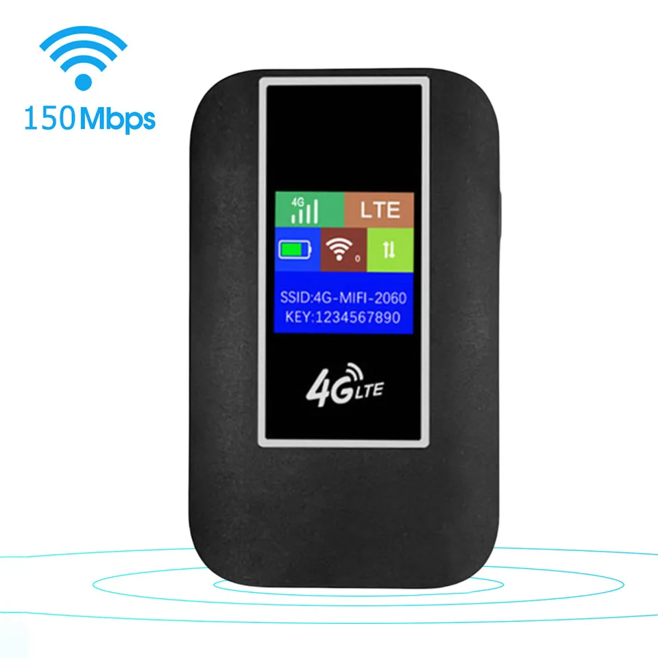 4G LTE Mobile WiFi Router Support 8 až 10 používateľov 150 Mb / s bezdrôtovým internetovým smerovačom s SIM Card Slot Modem pre cestovanie autom