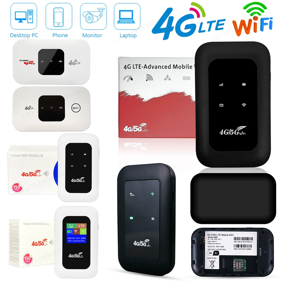 4G LTE Router Pocket 150Mbps 4G SIM Card Router WiFi Repeater Signal Signal Signal STIGLE Sieť Expander mobilný hotspot Wireless Modem