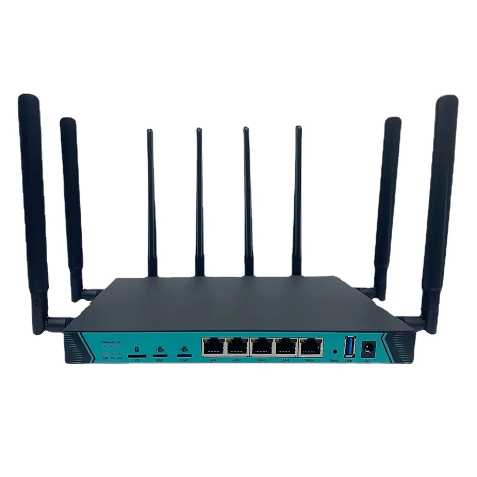 4G Router Dual SIM karta 1200 Mbps WiFi Cat6 LTE Modem 16 MB 256 MB OpenWRT 4*LAN 2,4G 5GHZ Odnímateľný WiFi anténa roador