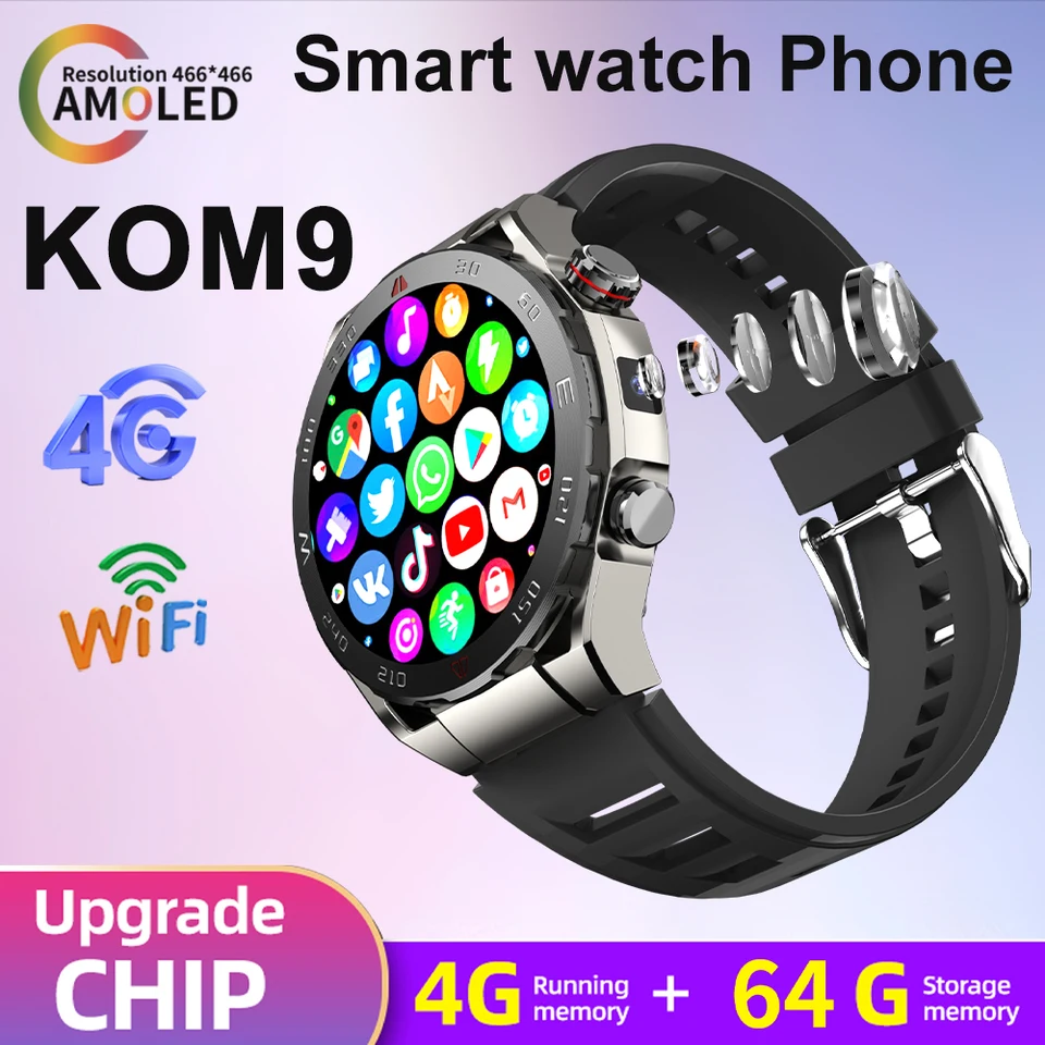4G Smart Watch Bluetooth Call SmartWatch Touch Dial pre Android Music Fitness Tracker Sports for Men SmartWatch 2025 pre Xiaomi