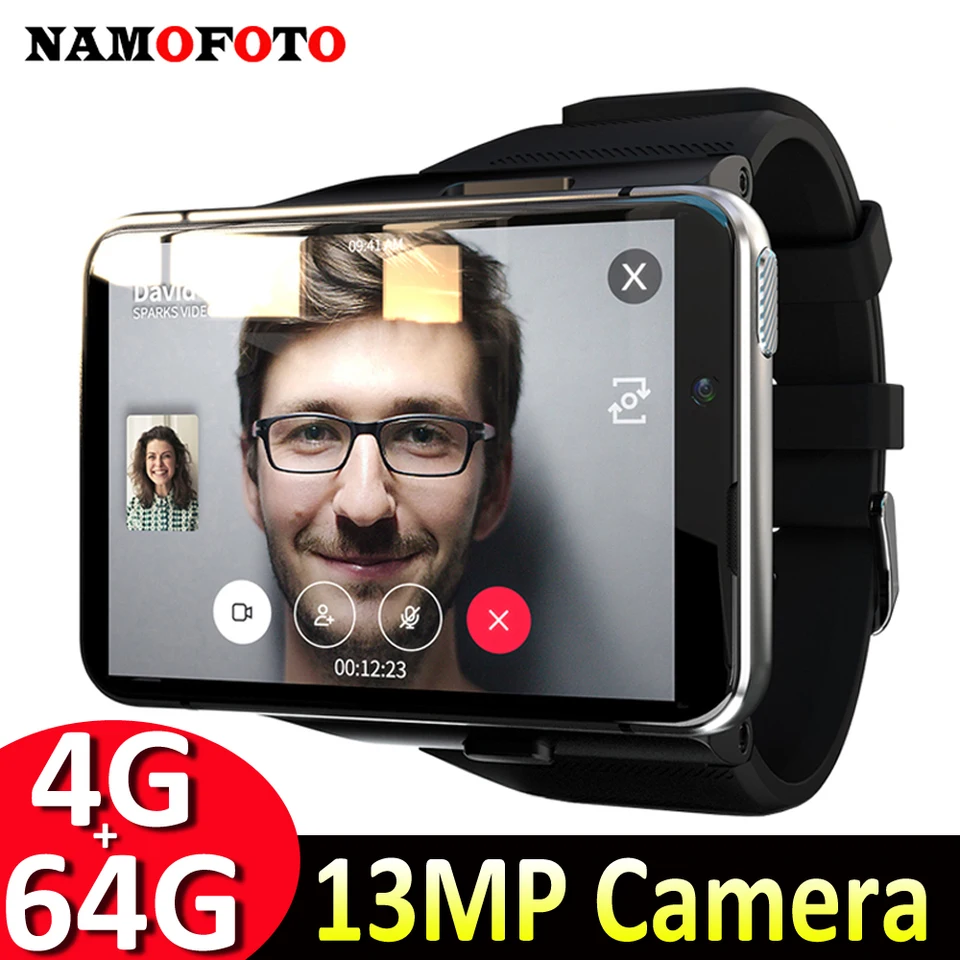 4G Smart Watch Phone 4 GB+64 GB 2,88 '' Big Clock 13MP HD HD Camera WRISTWATCH SIM CARD GPS Wi-Fi Sports Smartwatch for Android iOS
