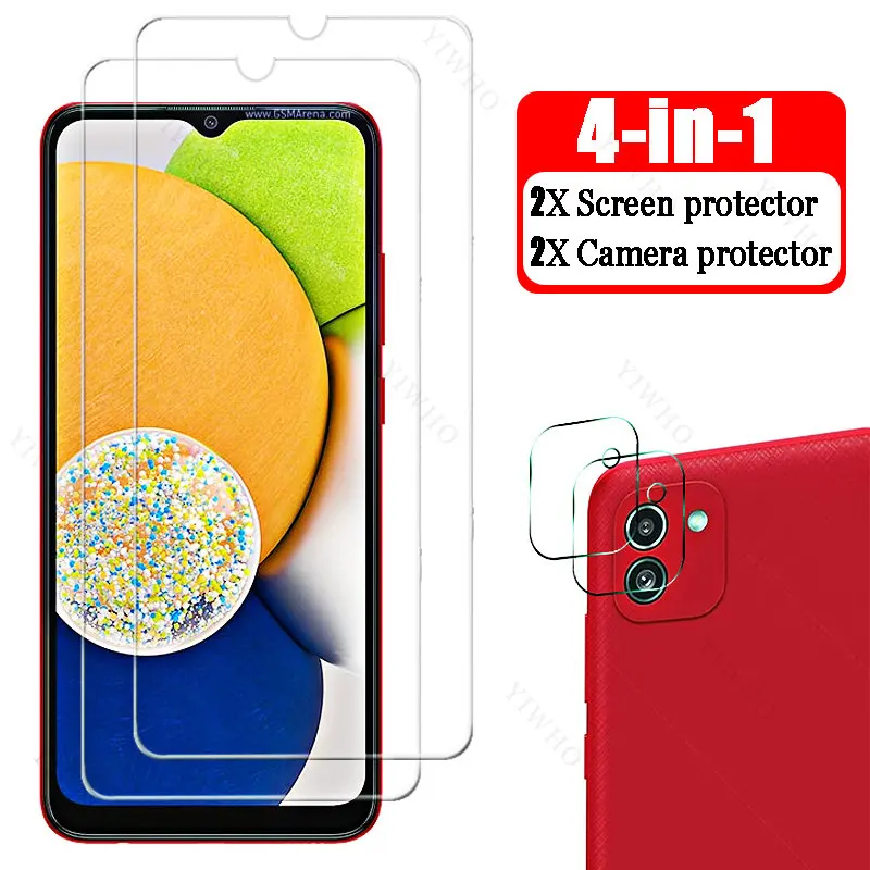 4in1 HD ochranné temperované sklo pre Samsung Galaxy A03 SM-A035F 6,5 