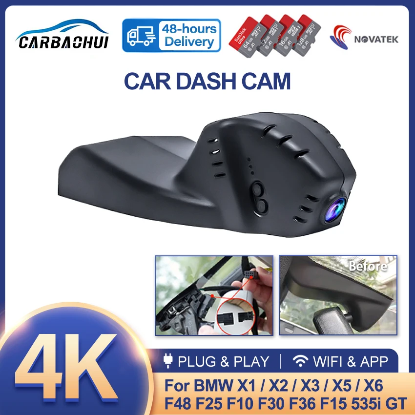 4K 2160p Video rekordér CAP DASH pre BMW X1 F48 F20 X3 F25 F10 3GT F34 5GT F07 F36 F80 F82 X5 F15 425I 440I F32 F33 X2 F39
