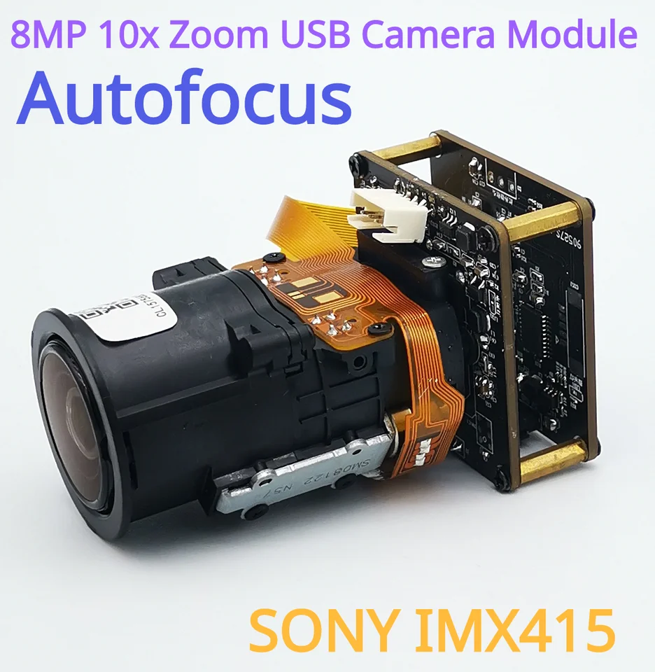 4K 8MP 10x Optický zväčšenie UVC USB Free Drive Camera Camera pre videokameru 8MP 10X Zoom USB Camera