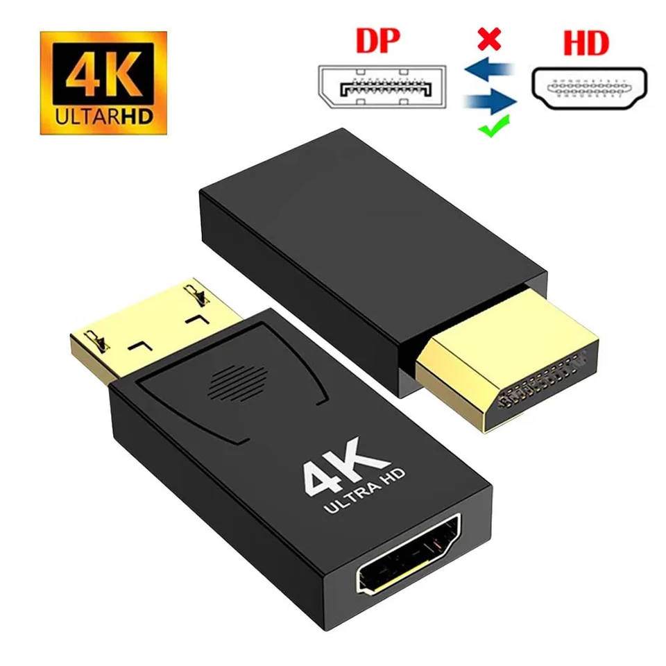4K DP až HDMI kompatibilný prevodník 4K@60 Hz Muž na ženský displej na 1080p HDTV počítačový monitor Audio video adaptér pre televíziu