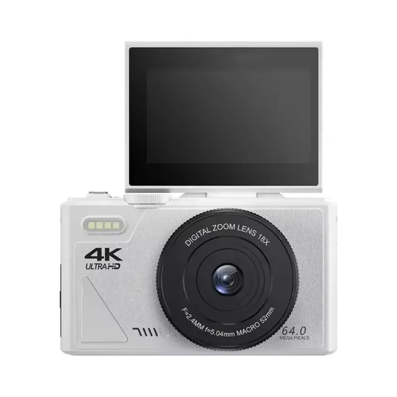 4K fotoaparát pre fotografiu 64MP 18X Digital Zoom 3 '' Flip Screen Selfie WebCam Camera Video VLOGGING MIVERABORD pre blog YouTube