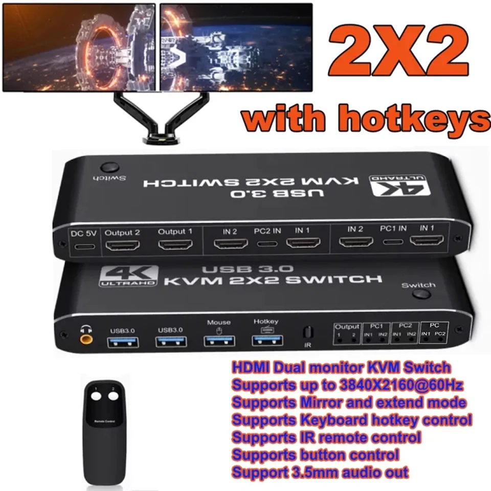 4K HD-MI Video Wall Controller 2x2 HD-MI DVI Video Wall Processor 1x2 1x4 1x3 2x1 3x1 4x1 Multi video obrazovky Splikár procesor