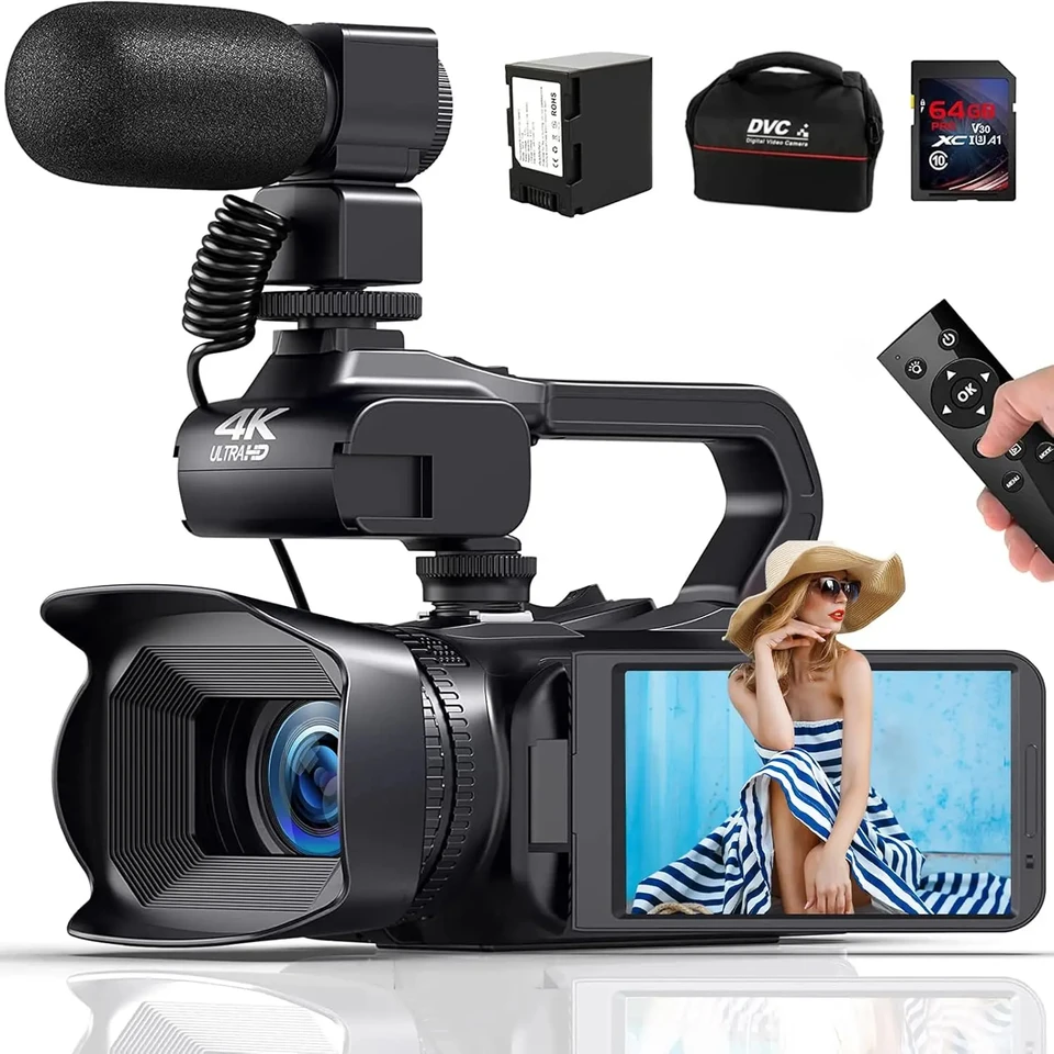 4K HD Videokamera pre fotografiu 64MP WiFi Livestream Webcam Videokamera Nočná vízia Vision vlog Camera 4 