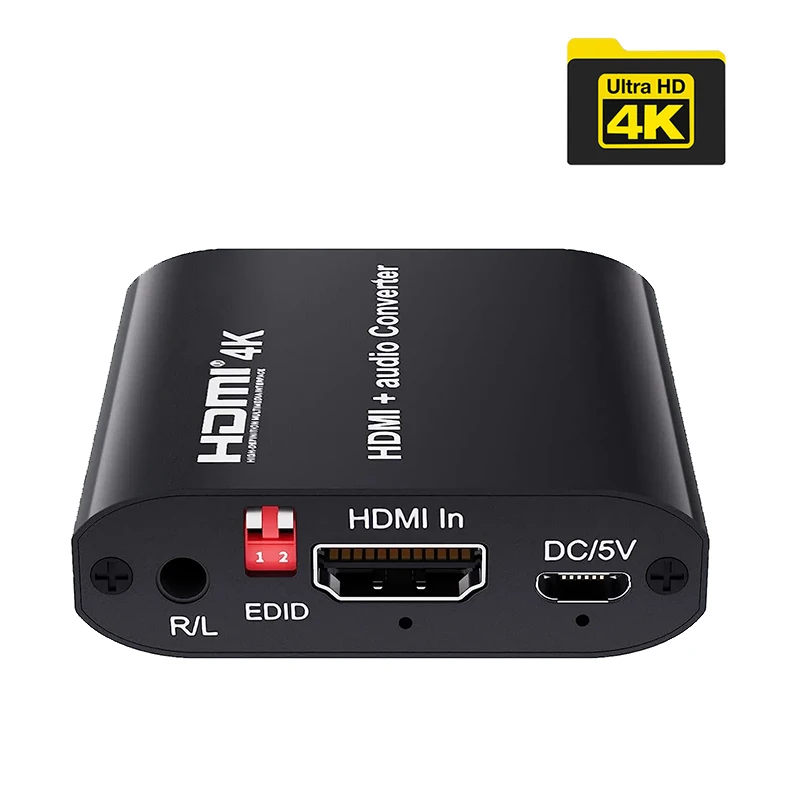 4K HDMI Audio Extractor Splitter HDMI na Toslink SPDIF Coaxiálny zvukový prevodník HDMI na HDMI Digital Audio pre monitor PS4 HDTV Monitor
