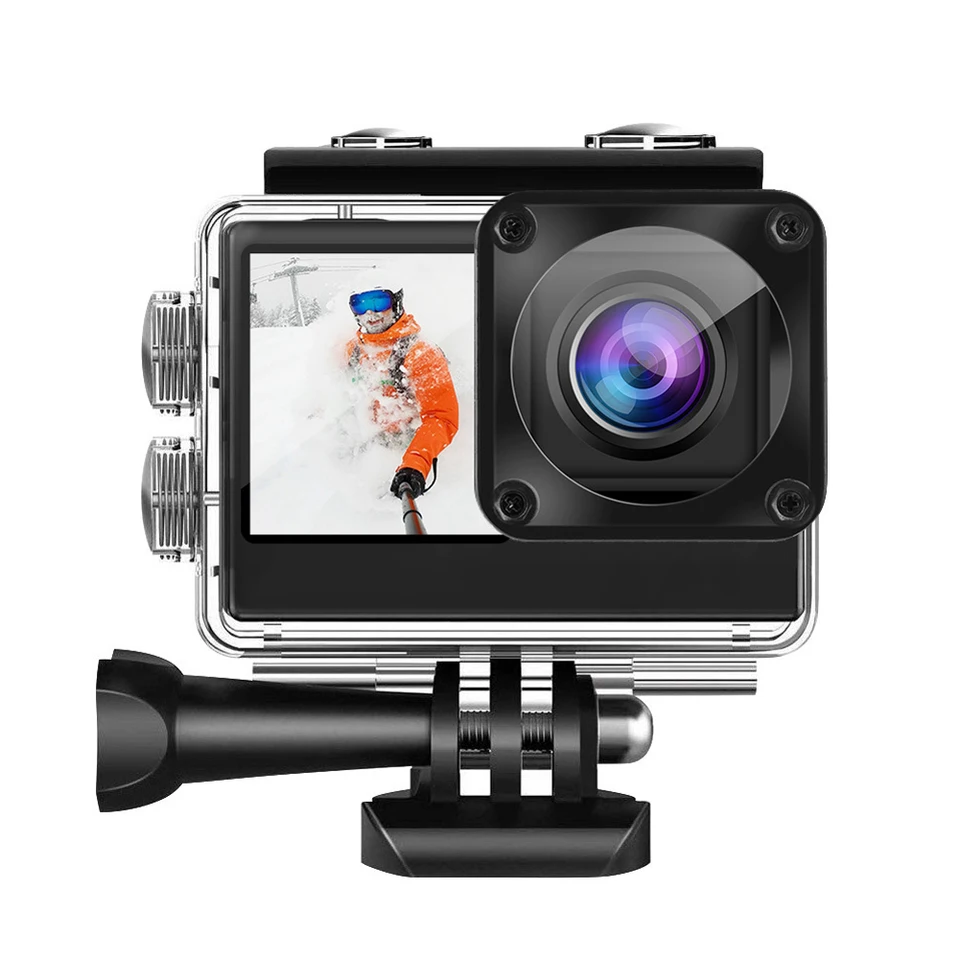 4K UHD Bicykel Video Video Cooaparát 1080p 30fps 2,0 palca IPS obrazovky pod vodou Camera Anti-Squake 120 širokouhla 30 metrov vodotesná