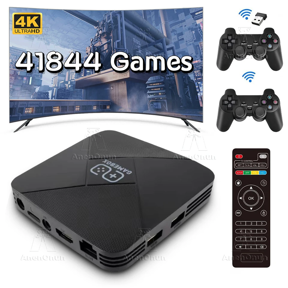 4K Video Game Console 41844 Games 40 Emulátor High Performance Emoelec Retro Game Machine Vysoko kvalitný HD Android Smart TV Box