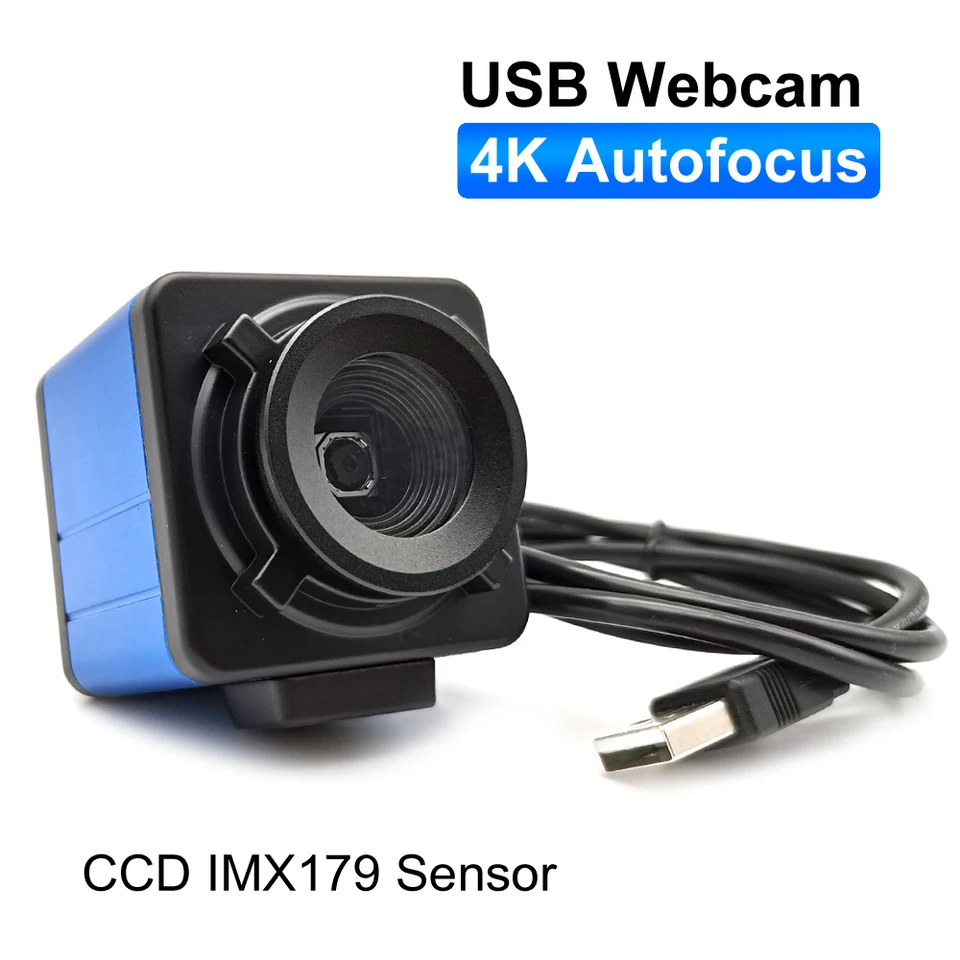 4K WebCam 8MP IMX179 USB Automatocus Living Stream Camera OTG UVC Plug a PC PC Video Box Fotoaparát pre YouTube/Tiktok/Obs