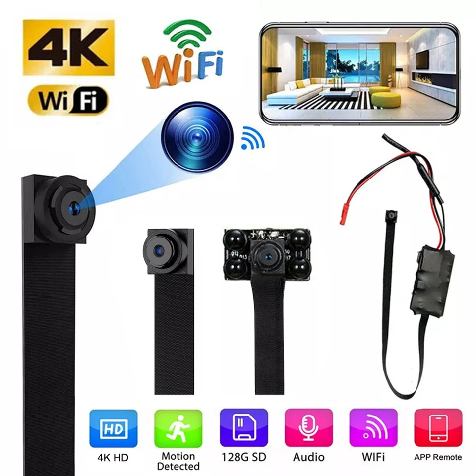 4K WiFi HD Wireless Mini Camera DIY HD Camera Domáca bezpečnosť Nanny Detekcia pohybu kamery