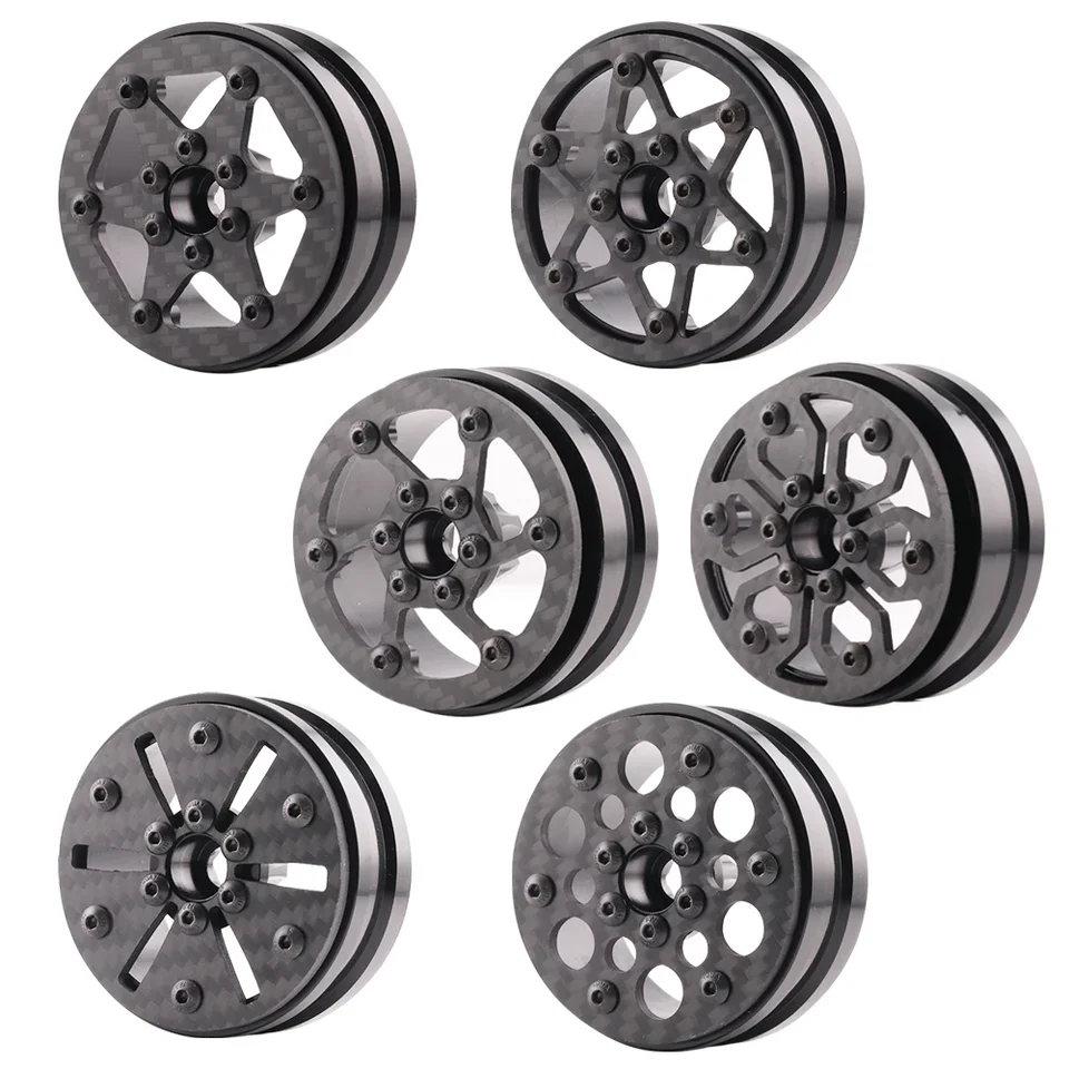4ks 1,9 palca kolesá z uhlíkových vlákien pre 1/10 RC Crawler Crawler Capra RR10 SCX10 TF2 ENURO GMADE R1 Cheater Rigs 1,9S DIY