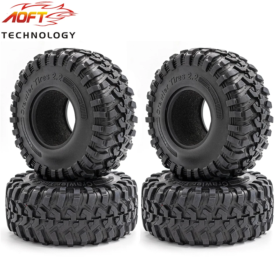 4ks 130 mm Universal 2,2 palca terénnej gumovej pneumatiky pre 1/10 RC Vzhľadové vozidlo Trx4 SCX10 90046 90047 90048 RR10 Tire Kit