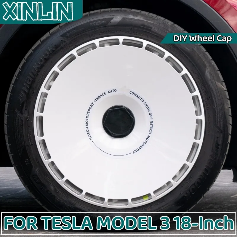 4ks 18-palcové nábojové čiapky High Performance Výmena kolesa Hubcap pre model Tesla Model 3 2020-2023