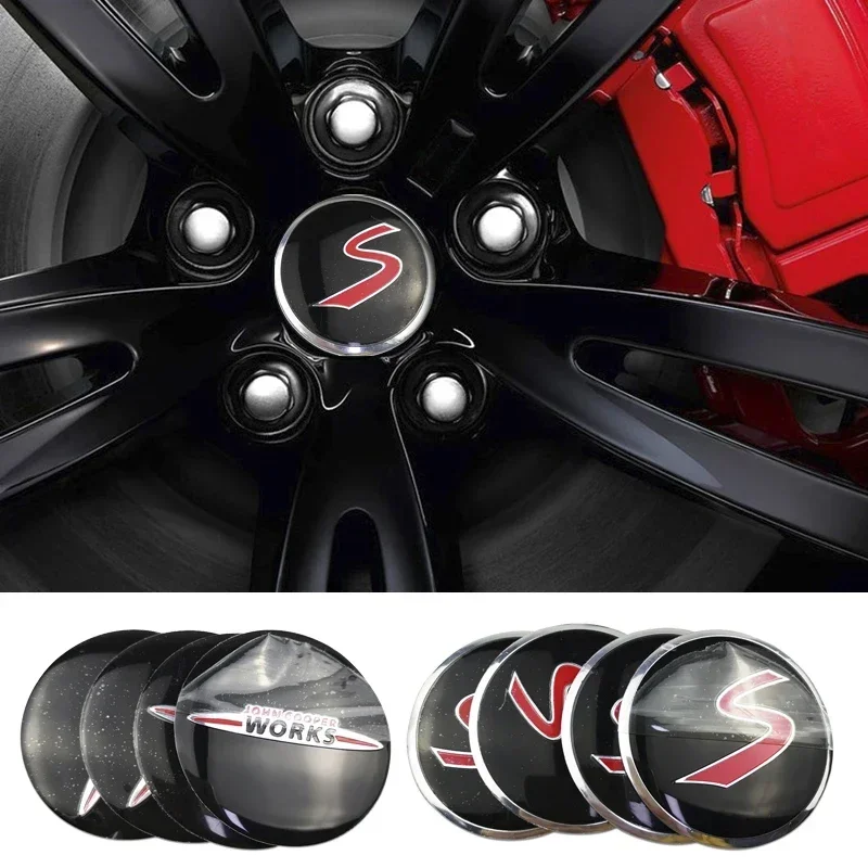 4ks 56 mm automobilové koliesko Cover Cover Cover Caps Emmblem pre mini spolupráce S JCW R52 R53 R55 R55 R56 R57 F54 F55 F56 F57 F60