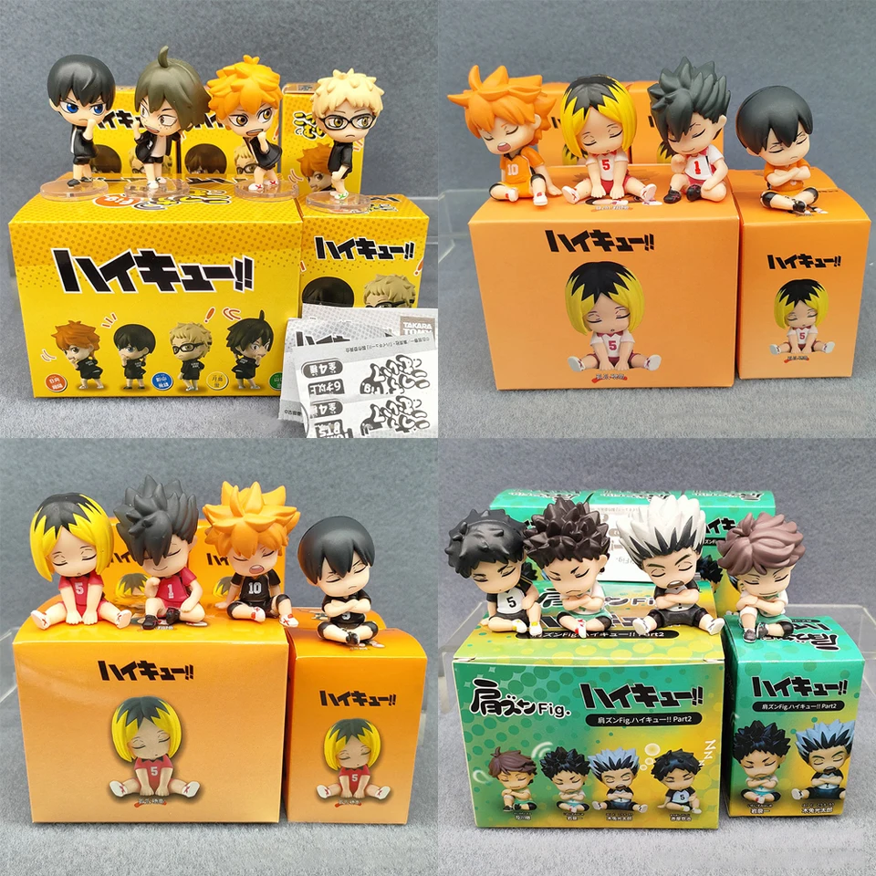 4ks 6cm haikyuu !! Figúrky akaashi keiji oikawa tooru iwaizumi hajime akčné figúrky PVC Collection Model q verzia ornament hračky