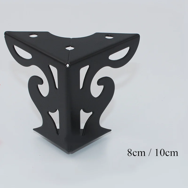 4ks 8cm kovový nábytok nôh Openwork vzor dutiny TV TV skrinky Nohy