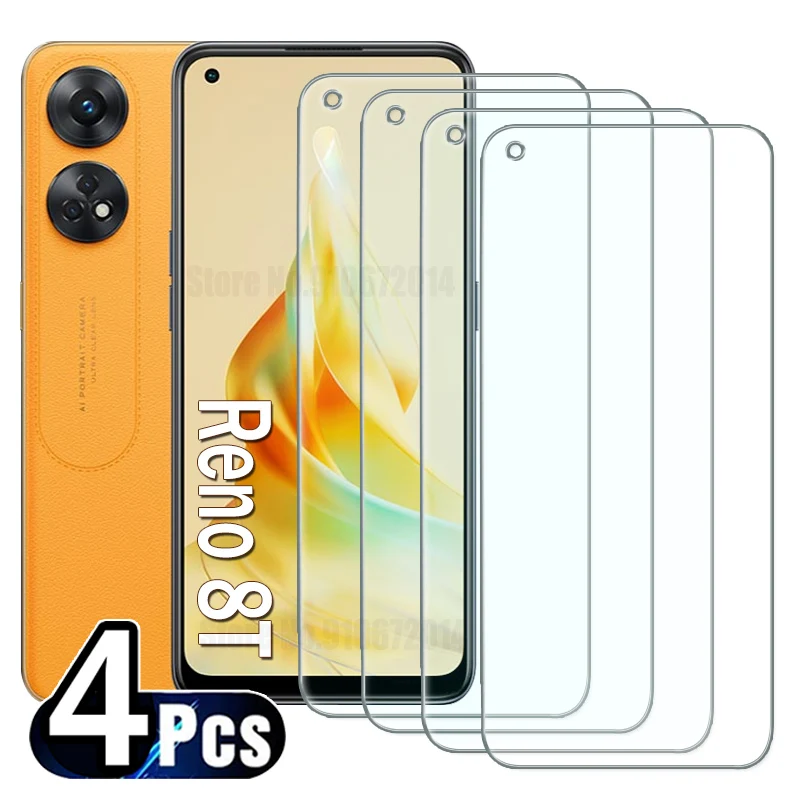 4ks 9h Temperované sklo pre Oppo Reno 8T 7 Z 6 5 8 Pro Plus Nájdite X3 X5 Lite Screent Protector pre Oppo A17 A52 A72 A92 A96 A97 A98 A98