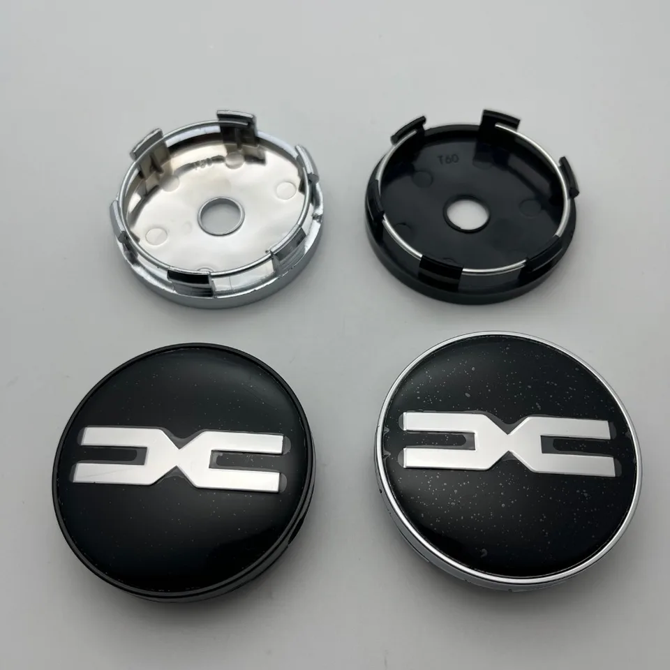 4ks ABS 3d 60 mm znak vozidla Centrum kolies CAPS CAPS HUBCAPS CRAP STUCKER STYLING STYLING Automatické príslušenstvo pre Dacia Spring Duster