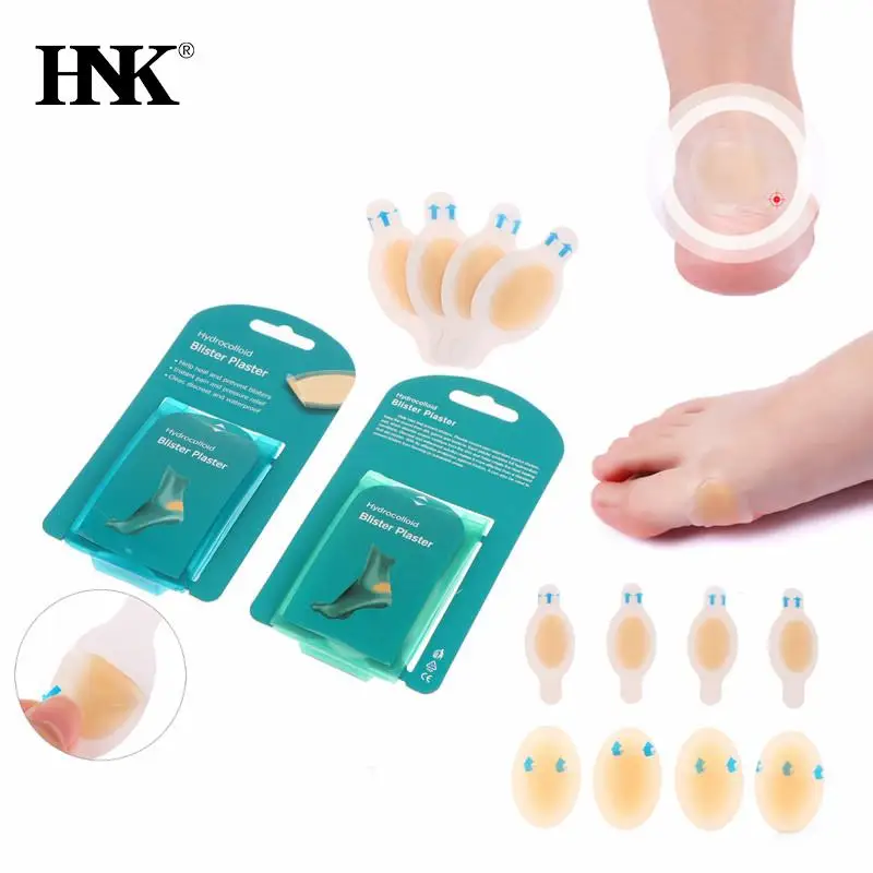 4ks/box pľuzgiere obväzy nepremokavé hydrokolloidné omietka adhezívne proti noseniu päty gélové nálepky na úľavu na pedikúru Pedikúry Patch Patchs