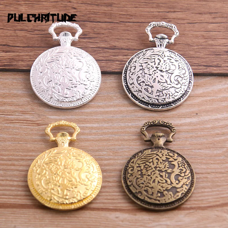 4KS Four Color Watch Watch Round Cabochon Base Pendant Blanks Settin 27*38 mm (fit 20 mm) Kovové šperky