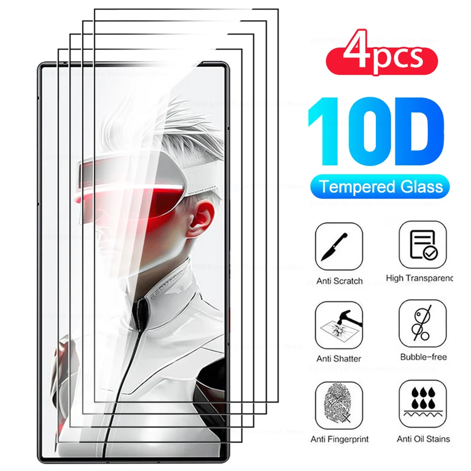 4ks HD Temperované ochranné sklo pre Zte Nubia Red Magic 9S Pro + Redmagic 9 S Pro + 9spro Plus 5G Chránič obrazovky Flim Cover