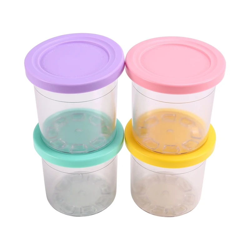 4KS Ice Creami Pints ​​and Lids for Ninja Creami NC300 NC301 NC299AZ PINTS 16oz poháriky zmrzliny Maker umývačka riadu