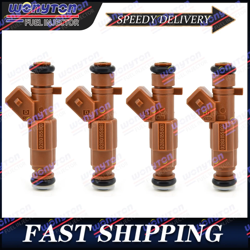 4ks injektor paliva pre Peugeot Citroen Fiat Lancia 306 406 Ulysse 2.0 16V 0280155803