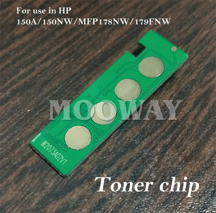 4ks kompatibilný farebný tonerový čip pre HP 150A 150W 150NW MFP 178NW 179FNW M178NW M179FNW 117A W2070A W2071A W2072A W2073A Chip